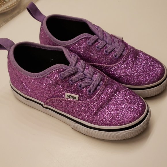 vans purple glitter shoes